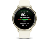 Garmin Venu 4 Lunar gold 41mm z kremowym paskiem - 1363882 - zdjęcie 2